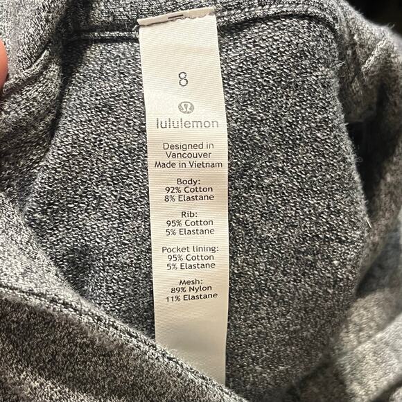 Lululemon Scuba Hoodie Pullover Sweatshirt Womens Size 8 Gray Pockets Logo Cozy - Picture 10 of 11